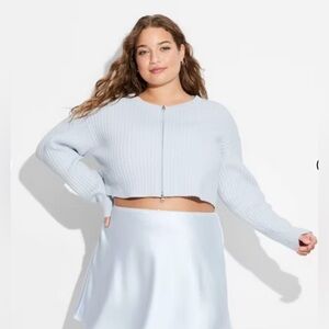 Zip-Front Cardigan -Wild Fable